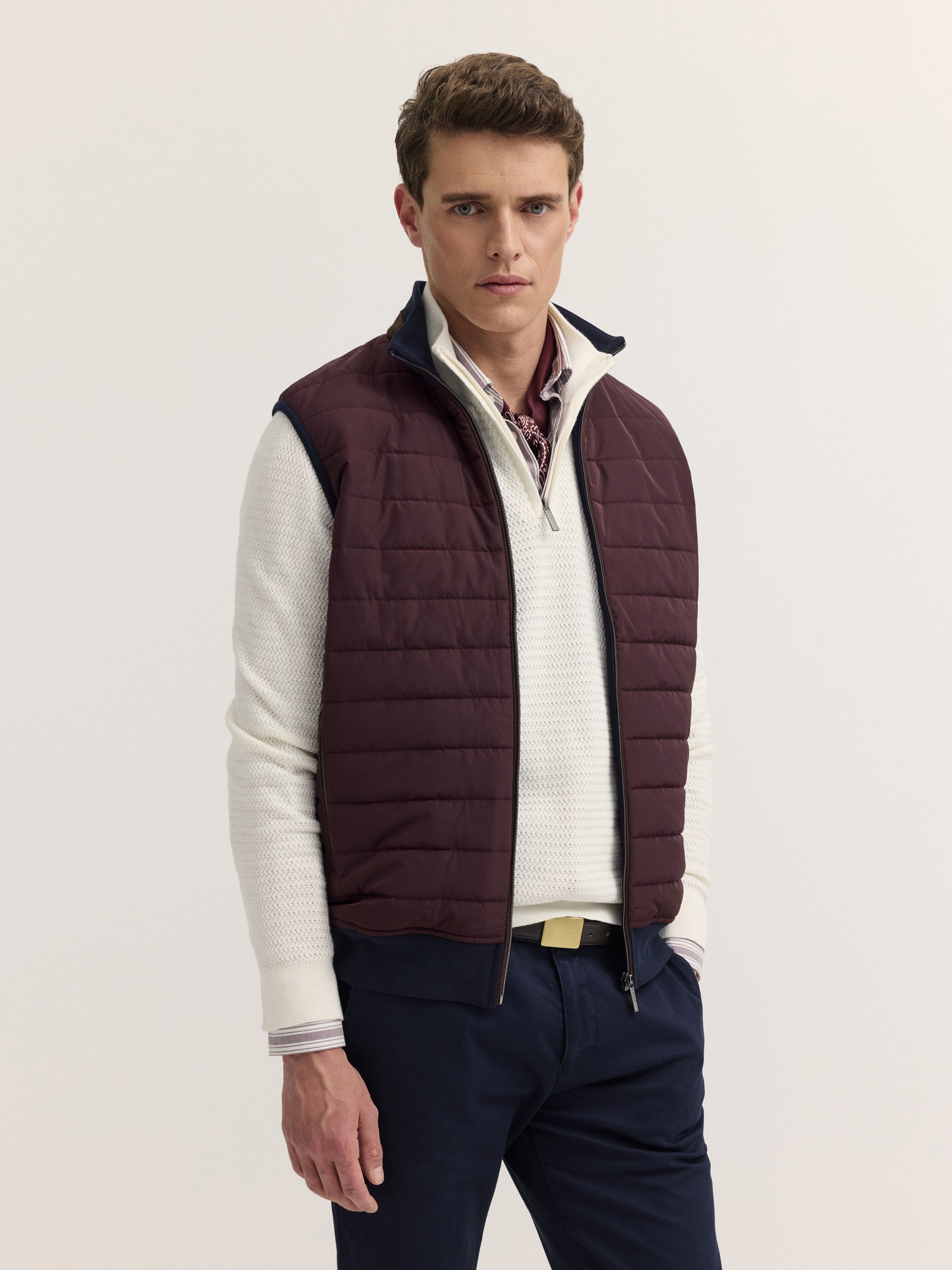 bugatti Strickweste Regular Fit Regular Fit Steppweste Baumwollmix