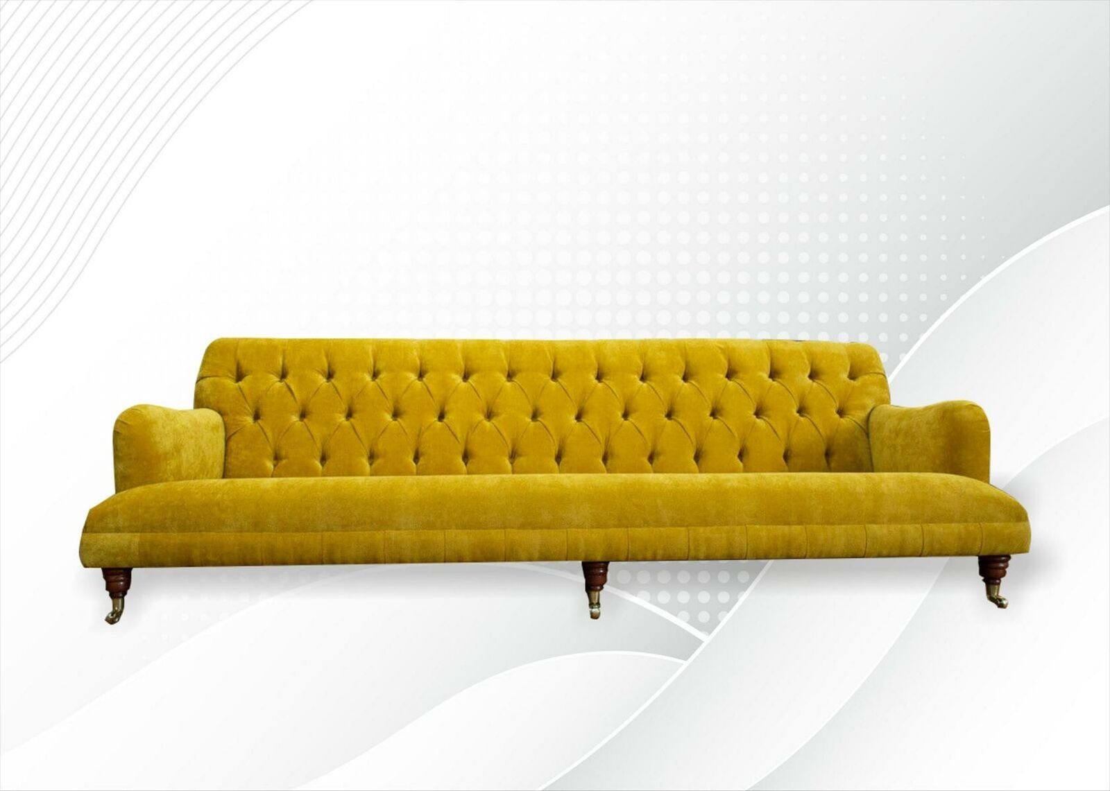 JVmoebel Neu, in Luxus Sofa Europe Gelbe Chesterfield Chesterfield-Sofa Couch modernes große Made