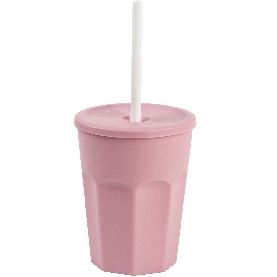 Engelland Becher Wiederverwendbare Plastikbecher mit Deckel und Strohhalm, 0,25 Liter, 10-tlg., Kunststoff, BPA-frei, spülmaschinengeeignet, lebensmittelecht, Temperaturbeständig