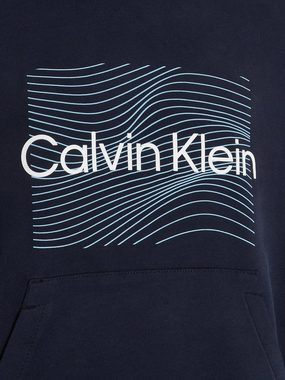 Calvin Klein Kapuzensweatshirt WAVE LINES HERO LOGO HOODIE mit Markenlabel