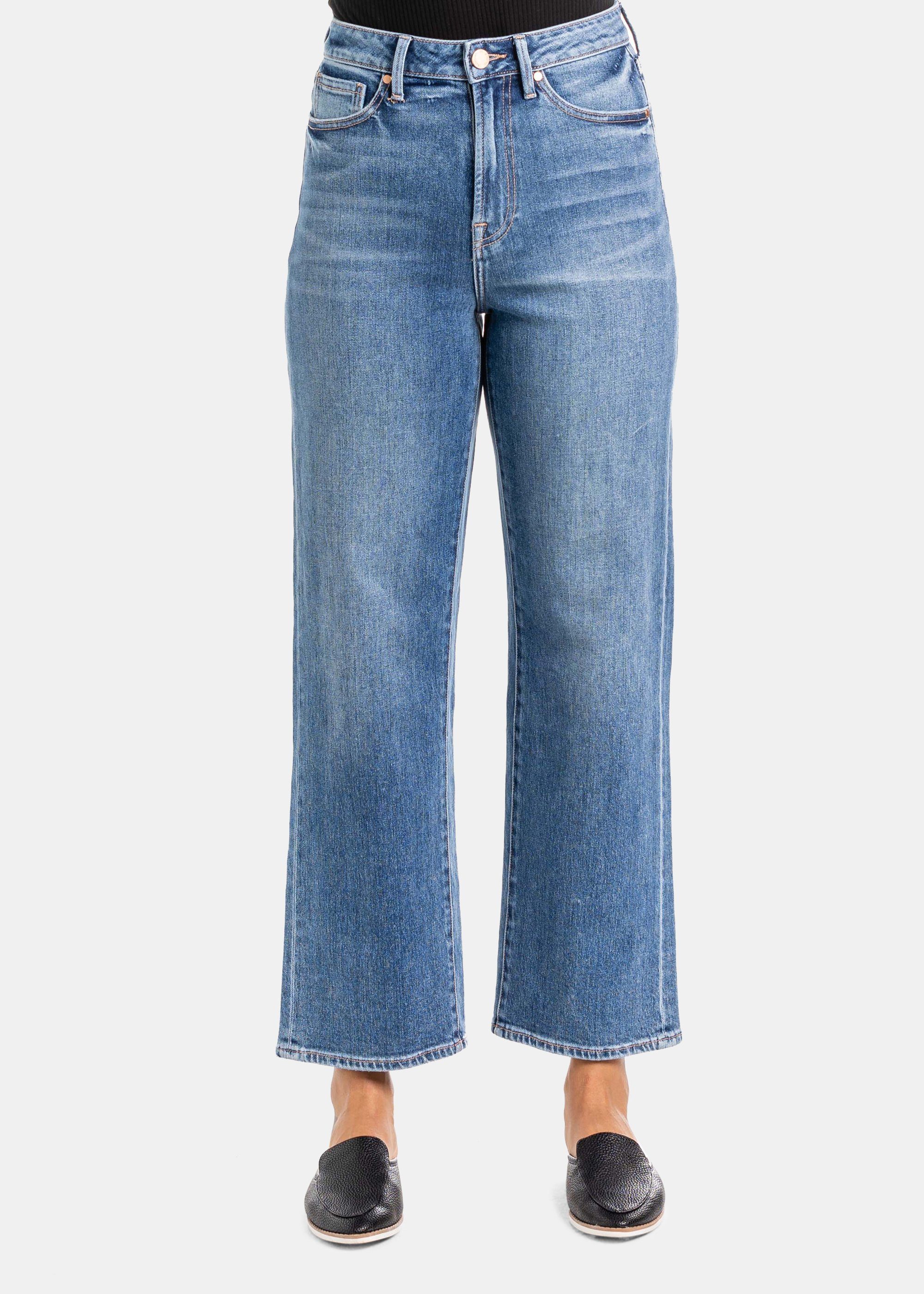 Articles of Society Loose-fit-Jeans Midtown Mid Rise Crop Wide Leg