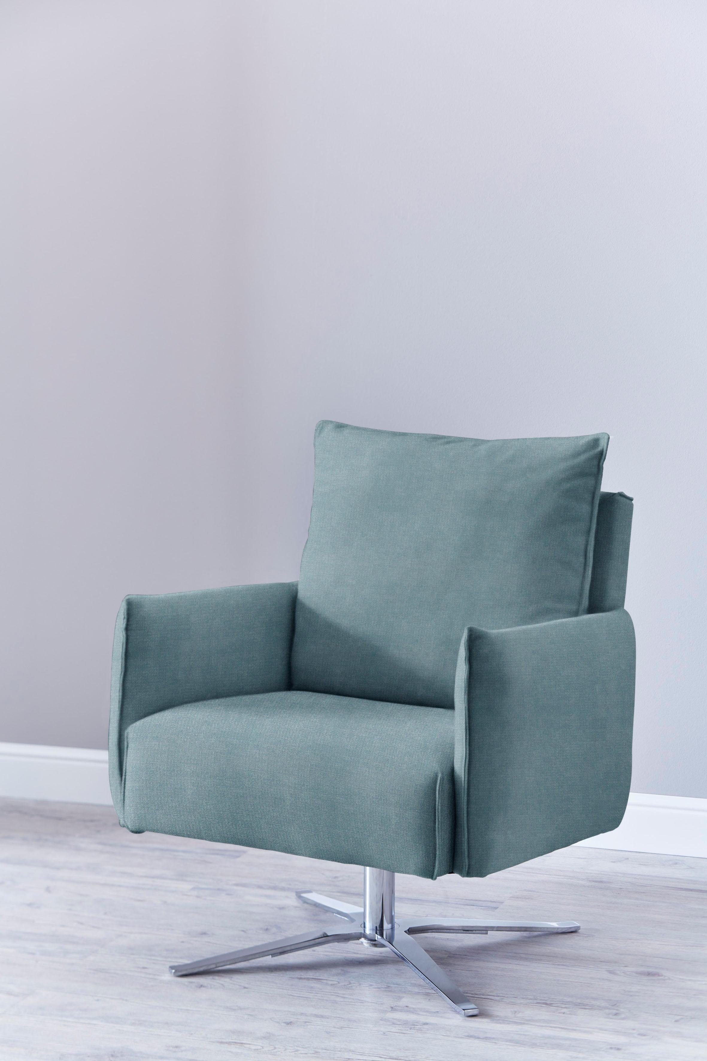 SCHÖNER WOHNEN-Kollektion Sessel Lineo Drehsessel mit schmalen Armlehnen, bequem und elegant, Clubsessel, 360° drehbar