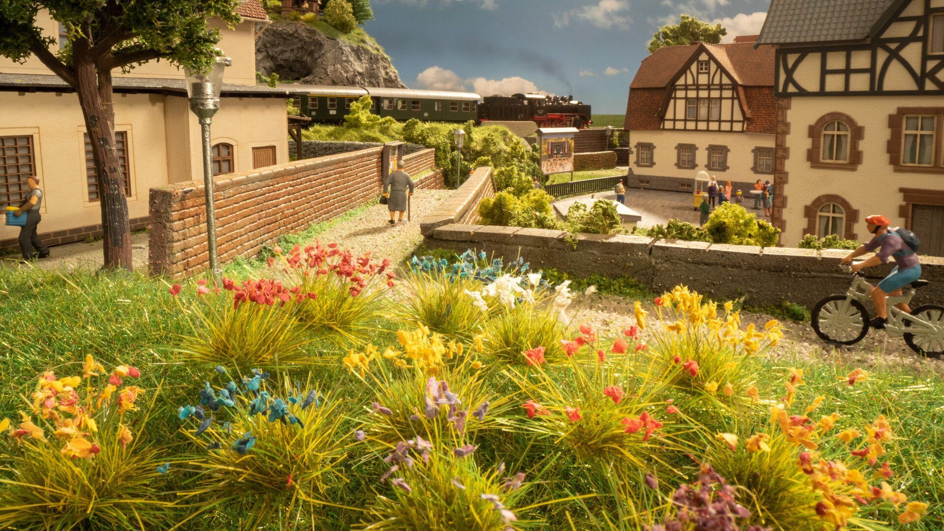 Modelleisenbahn-Streumaterial Blumen, bunte Vielfalt, Pflanzen für Modellbau, 25