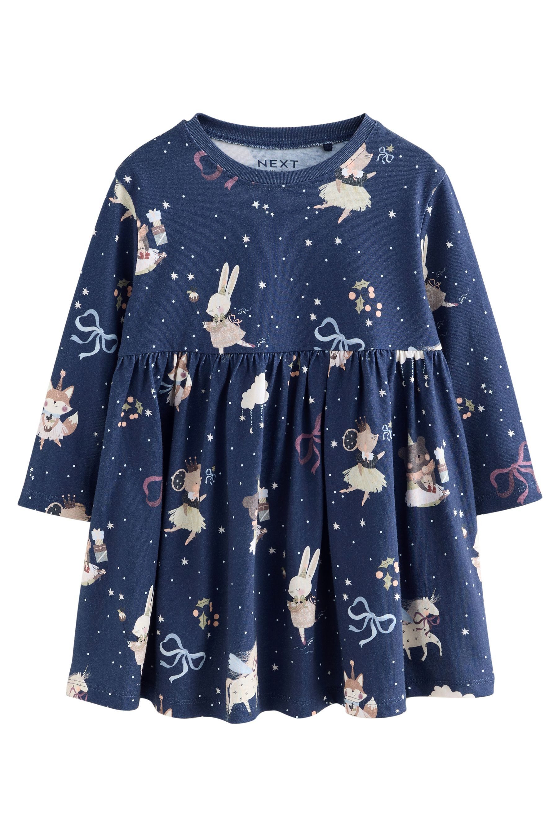Next Blusenkleid Langärmeliges Weihnachtskleid (1-tlg) günstig online kaufen