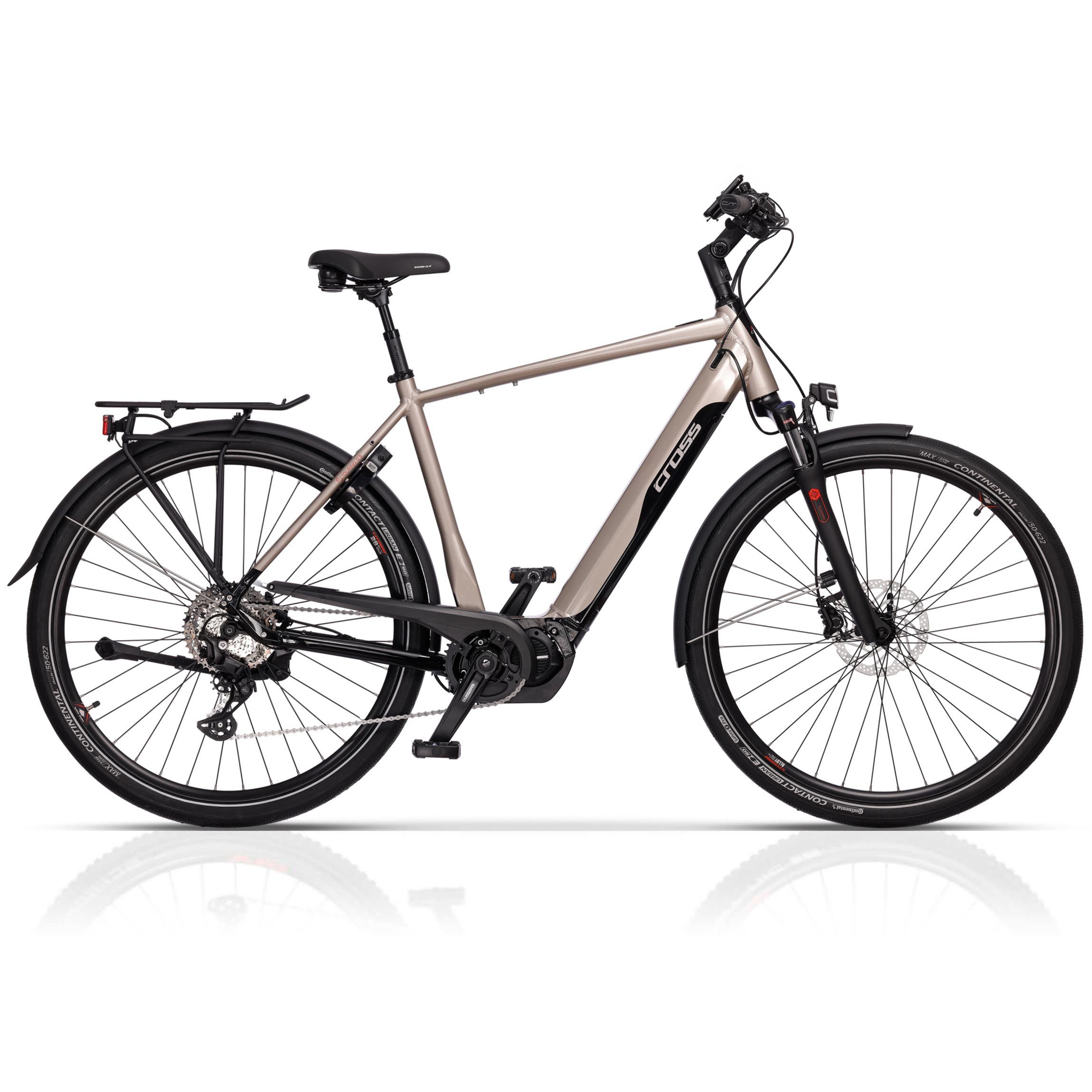 Airtracks E-Bike Trekkingrad 28 E-Bike Herren Trekking Fahrrad e-TOURING 12.8 SHIMANO STEPS E-7000, 10 Gang Shimano Deore RD-M5130 SGS Schaltwerk, Kettenschaltung, Mittelmotor, 504 Wh, Herren CITY BIKE 50cm 55cm 60cm