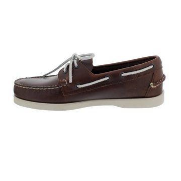 Sebago Docksides, Waxed Leather, Brown - White, Men 70000G0-A02 Bootsschuh