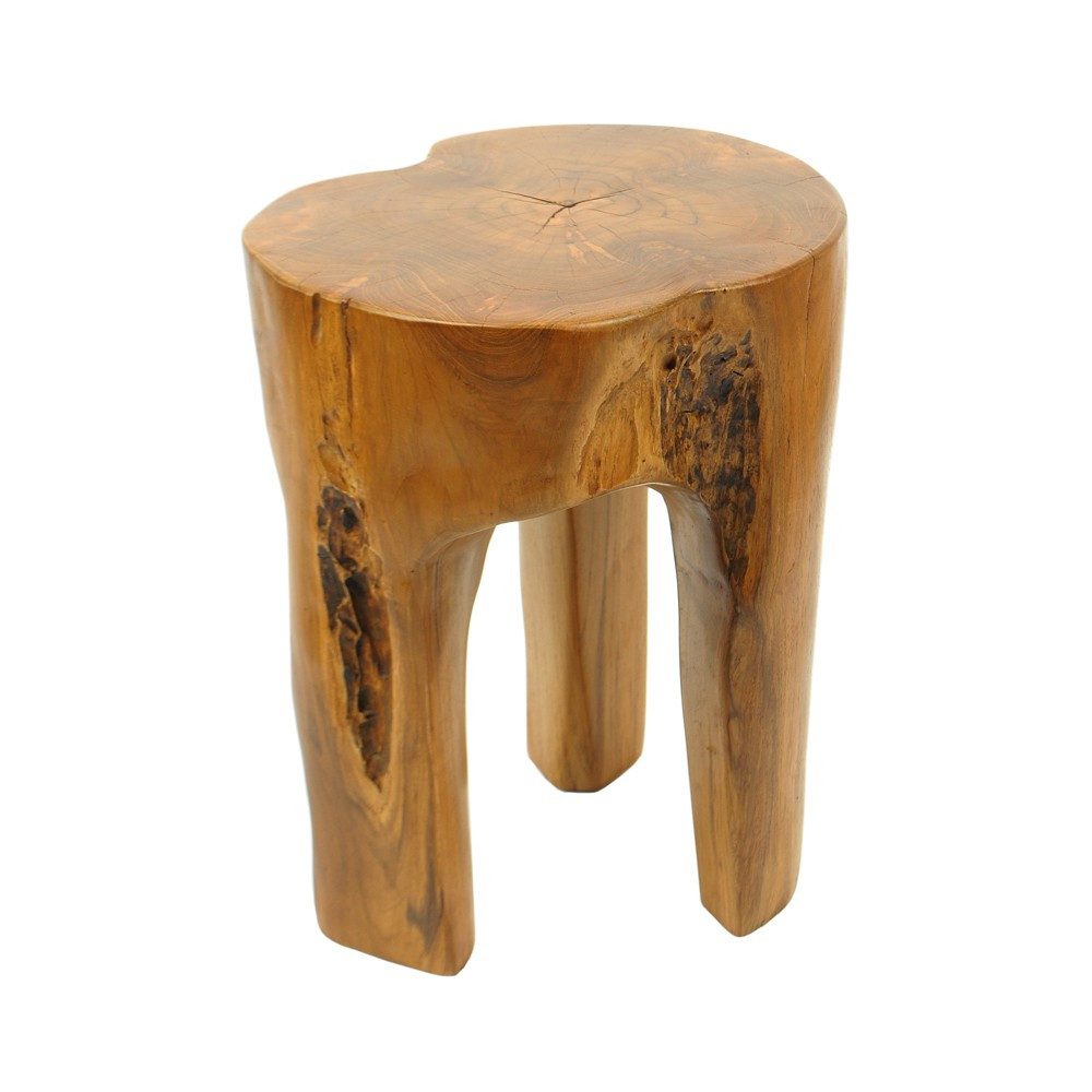 wohnfreuden Hocker Teakholz Hocker rund 40 cm lasiert, 1012 günstig online kaufen