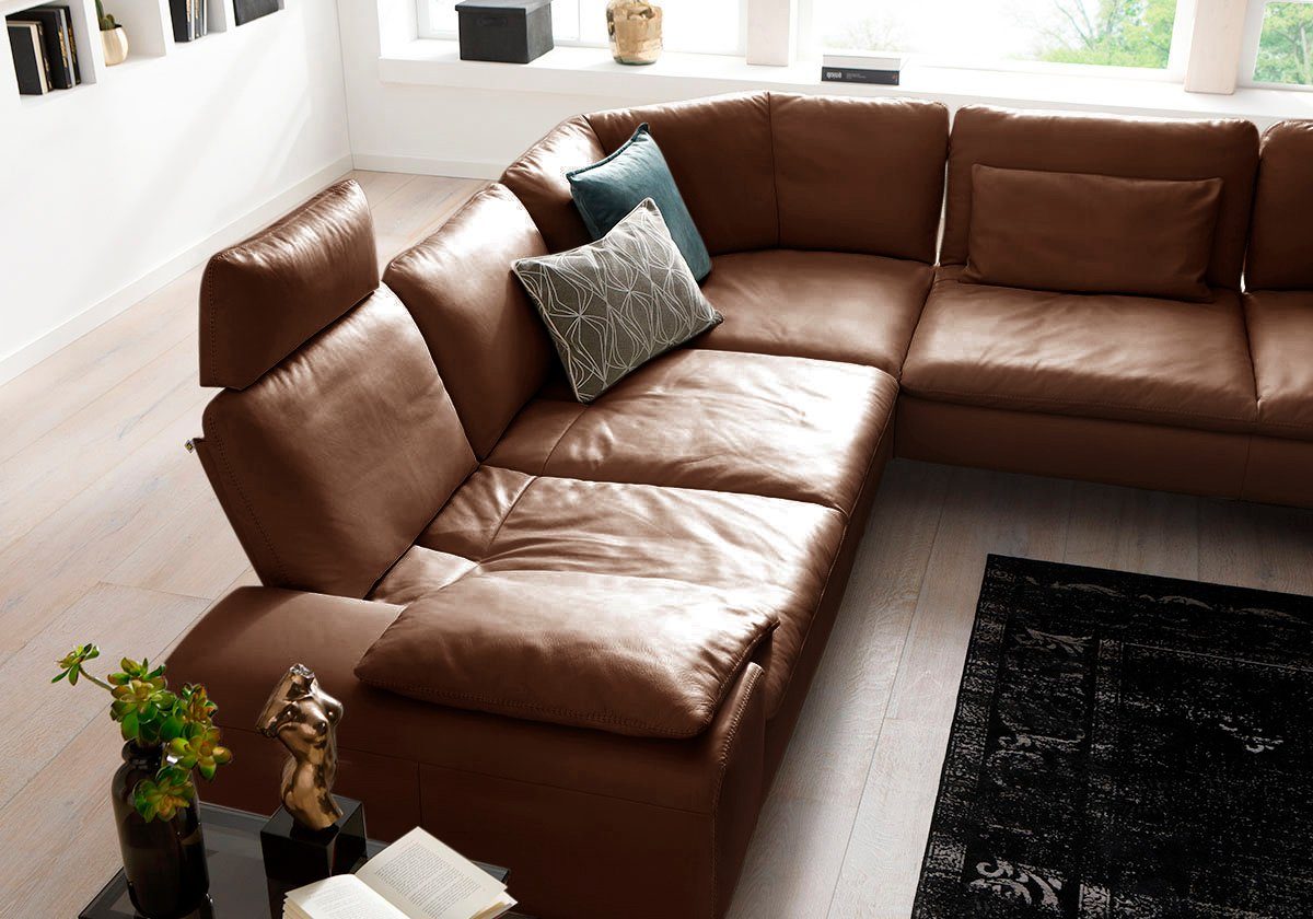 W.SCHILLIG Ecksofa valentinoo, Designsofa, elegant und bequem, L-Form, Set, mit Sitztiefenverstellung, Breite 318 cm