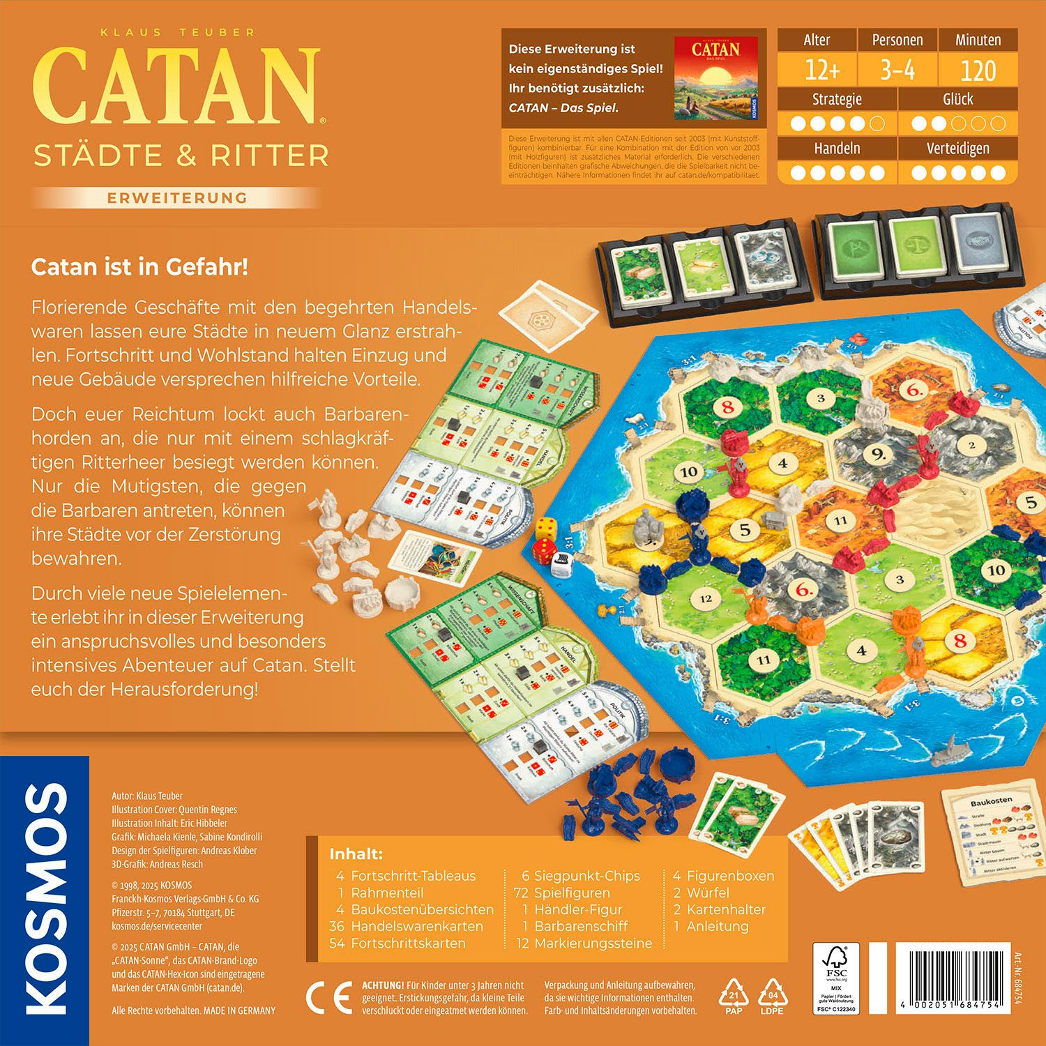 Kosmos Spiel CATAN Städte & Ritter, Strategiespiel, Made in Germany