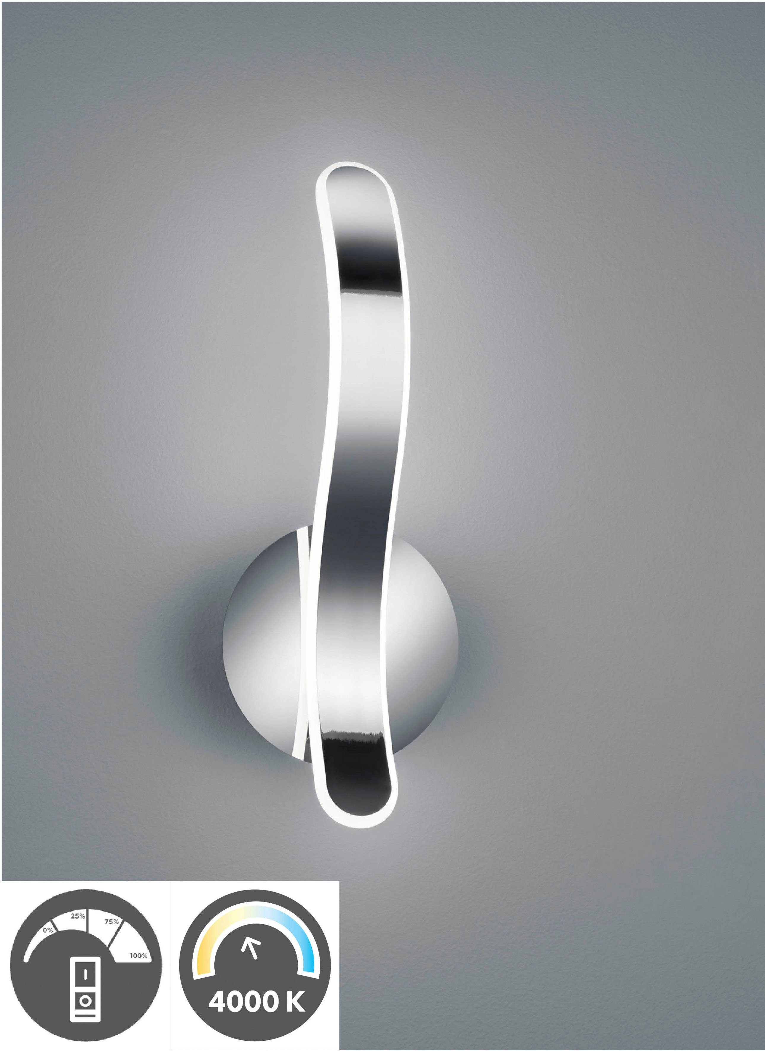 Reality Leuchten LED Wandleuchte Parma, Dimmfunktion, mehrere Helligkeitsst günstig online kaufen