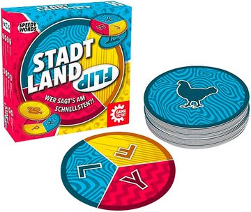 Game Factory Spiel, Familienspiel Stadt Land Flip