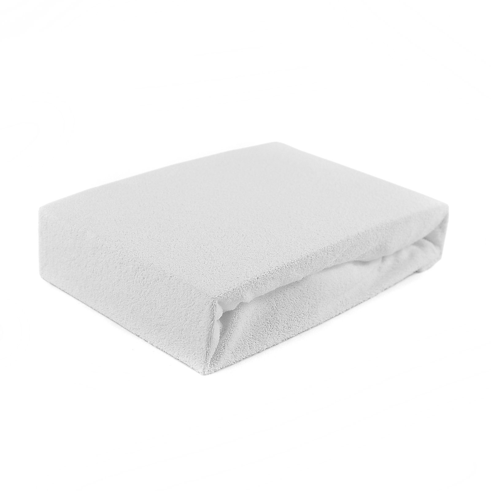 KiNDERWELT Spannbettlaken Frottee Spannbettlaken in WEIß 70 x 140 cm Laken, günstig online kaufen