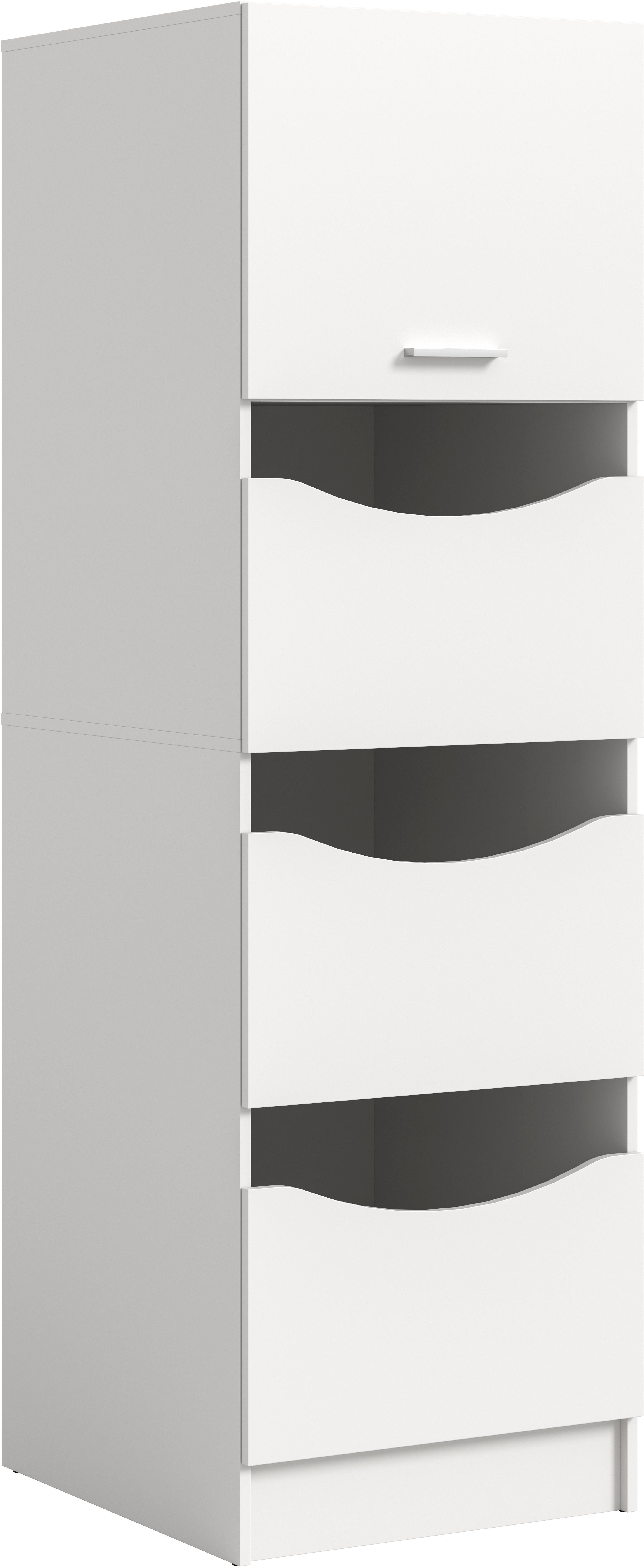 welltime Wäscheschrank FALAS, Höhe 195 cm, 4 Klappen, Wäscheorganizer (1-St., in verschiedenen Farben erhältlich) Universalschrank, Mehrzweckschrank, Badezimmer, Hauswirtschaftsschrank