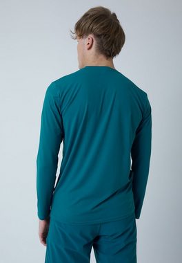 SPORTKIND Funktionsshirt Tennis Rundhals Longsleeve Shirt Jungen & Herren petrol grün