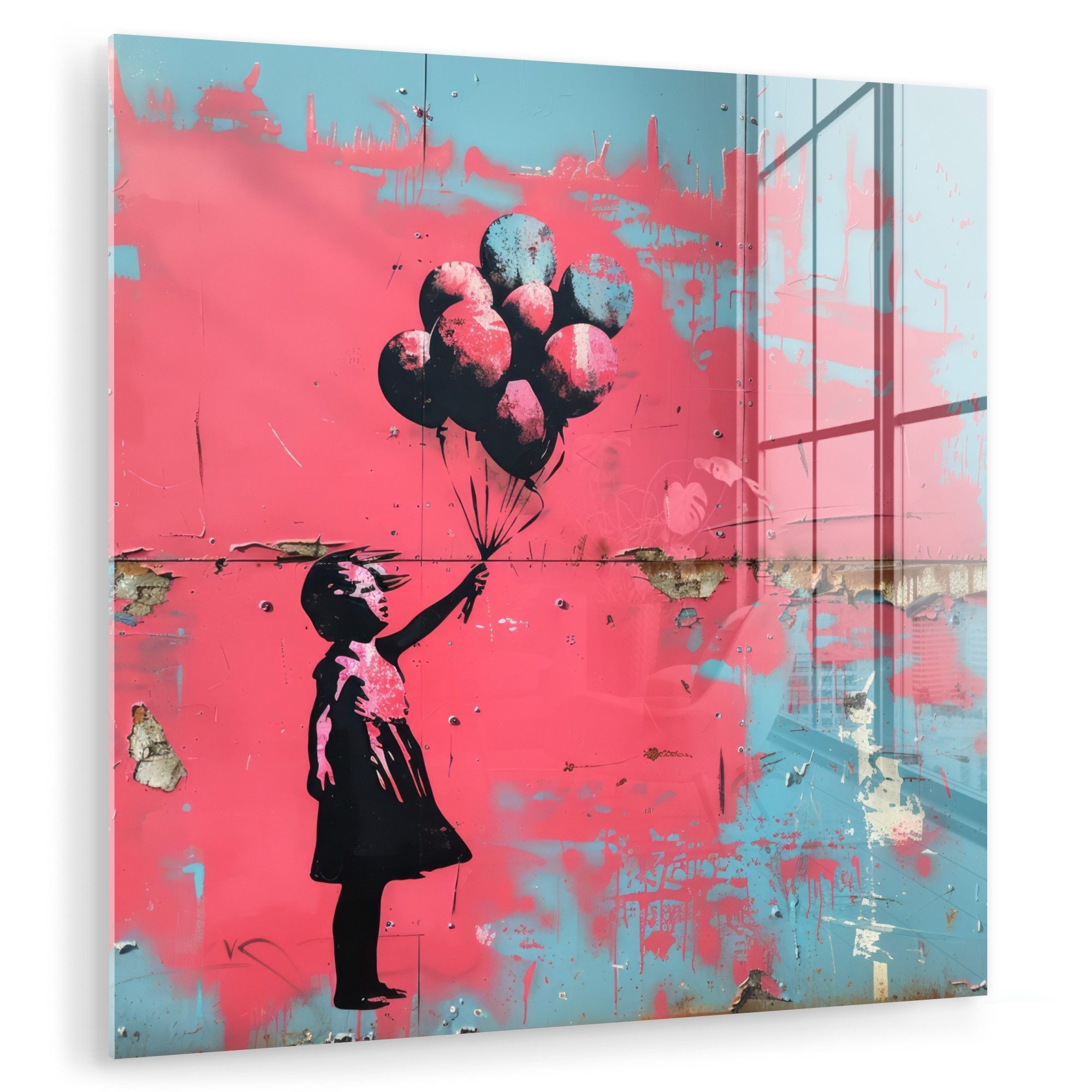 MuchoWow Acrylglasbild Graffiti - Mädchen - günstig online kaufen