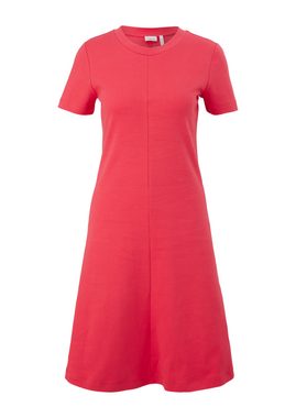 s.Oliver BLACK LABEL Minikleid Kleid aus Jersey Ziernaht, Label-Patch