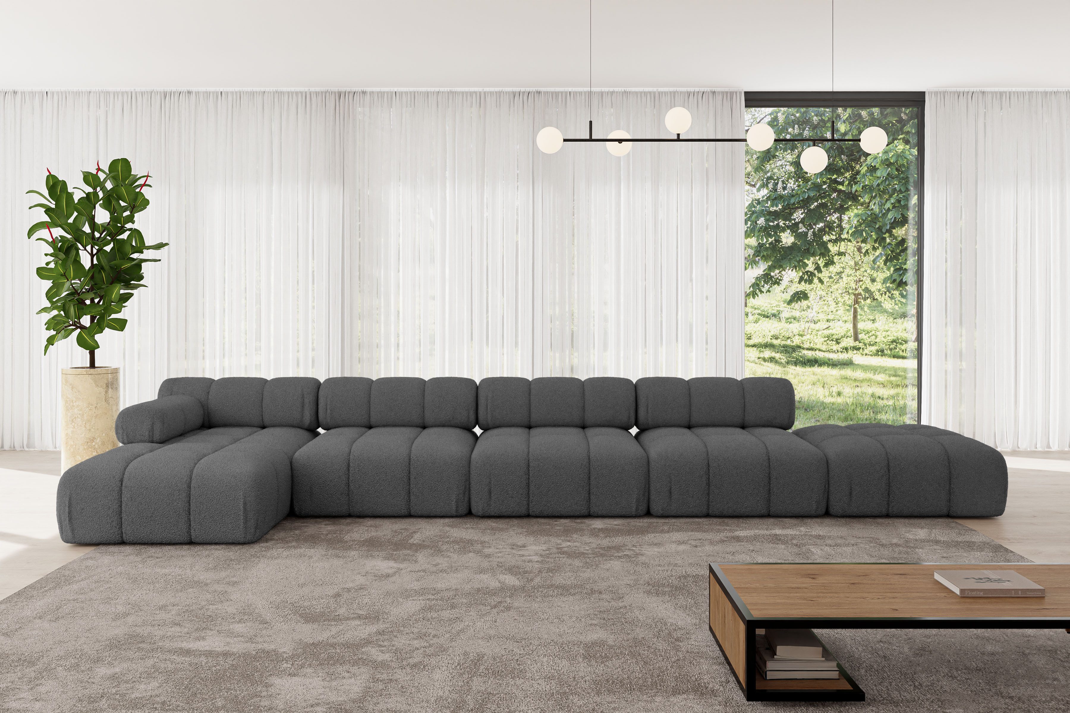 ALTDECOR Ecksofa Lizur-L3, Sofa Praktische Bequeme Funktionsecke Couch L-Form Eckcouch, Corner Sofa U-Form Vielseitige Sofa Wohnlandschaft Wohnzimmer