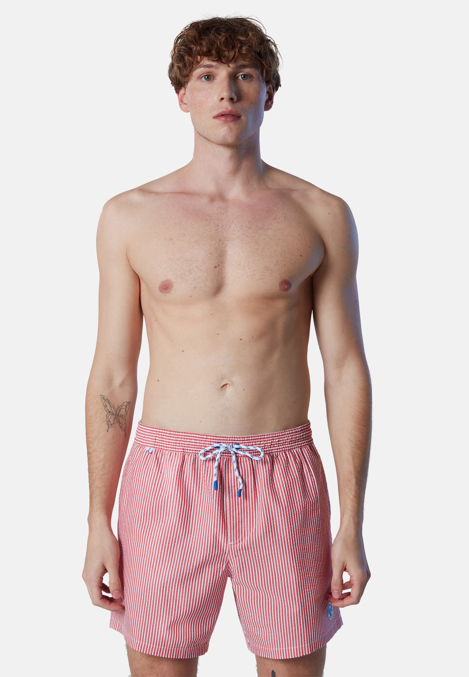 North Sails Badeshorts Herren Badeshorts mit sportivem Design RED