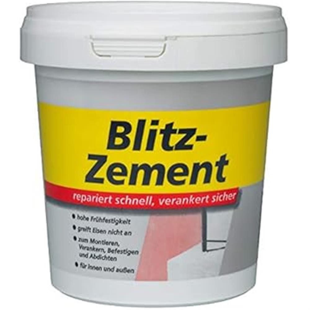 düfa Zement Blitzzement grau 1 kg Montagemörtel Mörtel Ideal für Verankerungen und Reparaturen