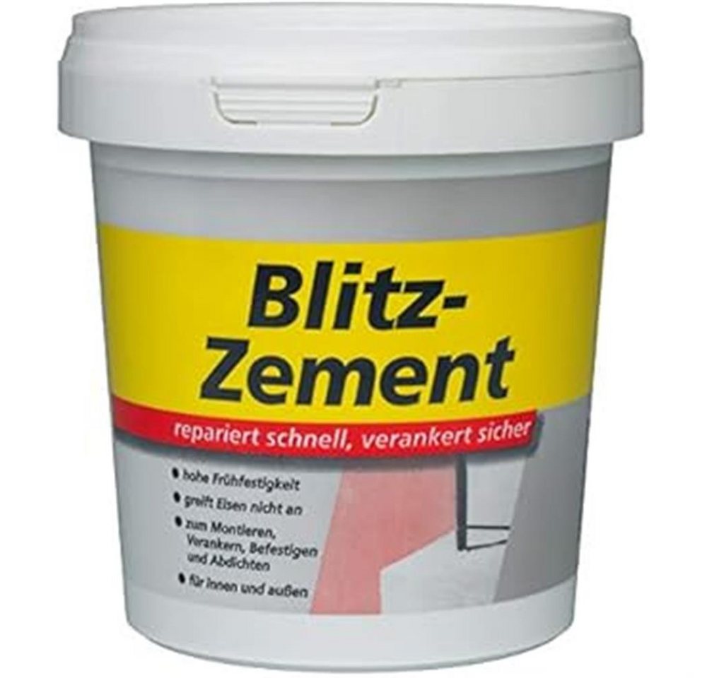 düfa Zement Blitzzement grau 1 kg Montagemörtel Mörtel Ideal für Verankerungen und Reparaturen