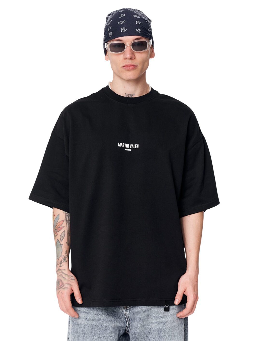 Martin Valen T-Shirt Übergroßes Grafik-Slogan T-Shirt