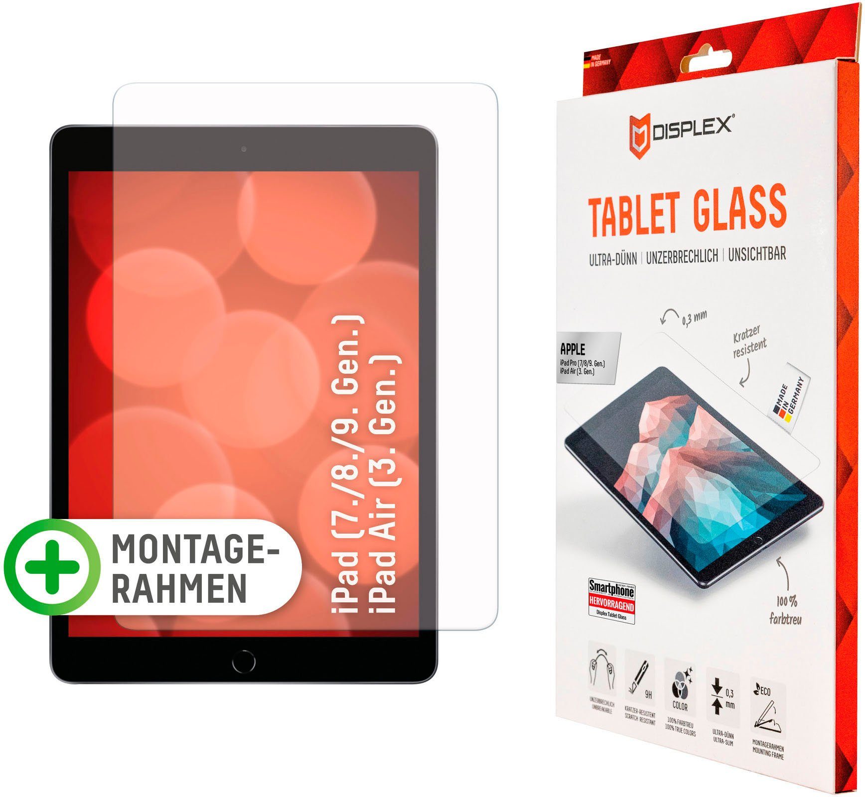 Displex Displayschutzfolie Tablet Glass iPad (7/8/9 Gen)/Air (3. Gen) für iPad (7/8/9 Gen)/Air (3. Gen)