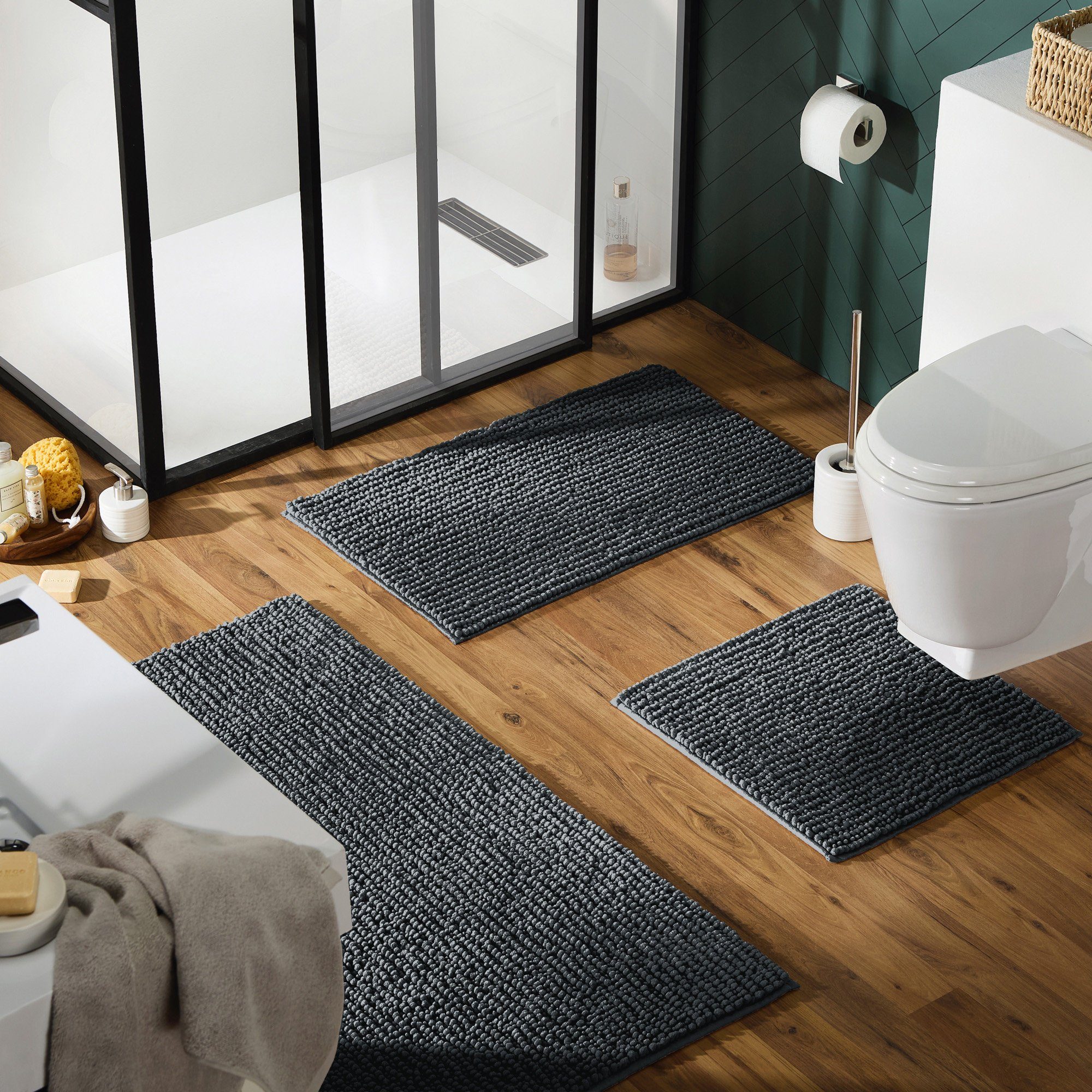 REDBEST Badematte WC-Vorlage "Arlington", Höhe 20 mm, eckig, Uni günstig online kaufen