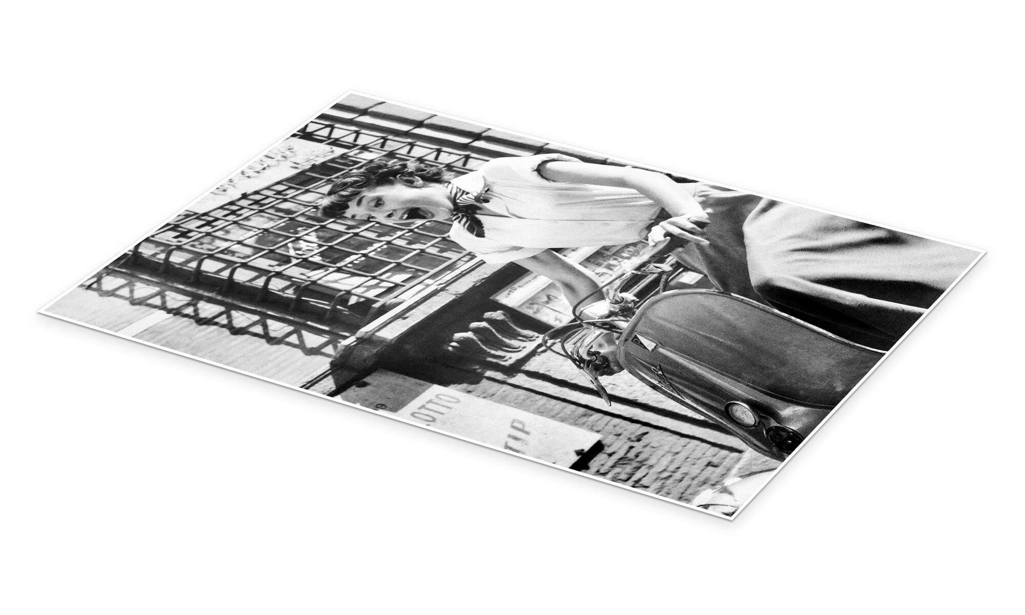 Posterlounge Wandbild Audrey Hepburn auf dem Roller, Celebrity Collection, günstig online kaufen