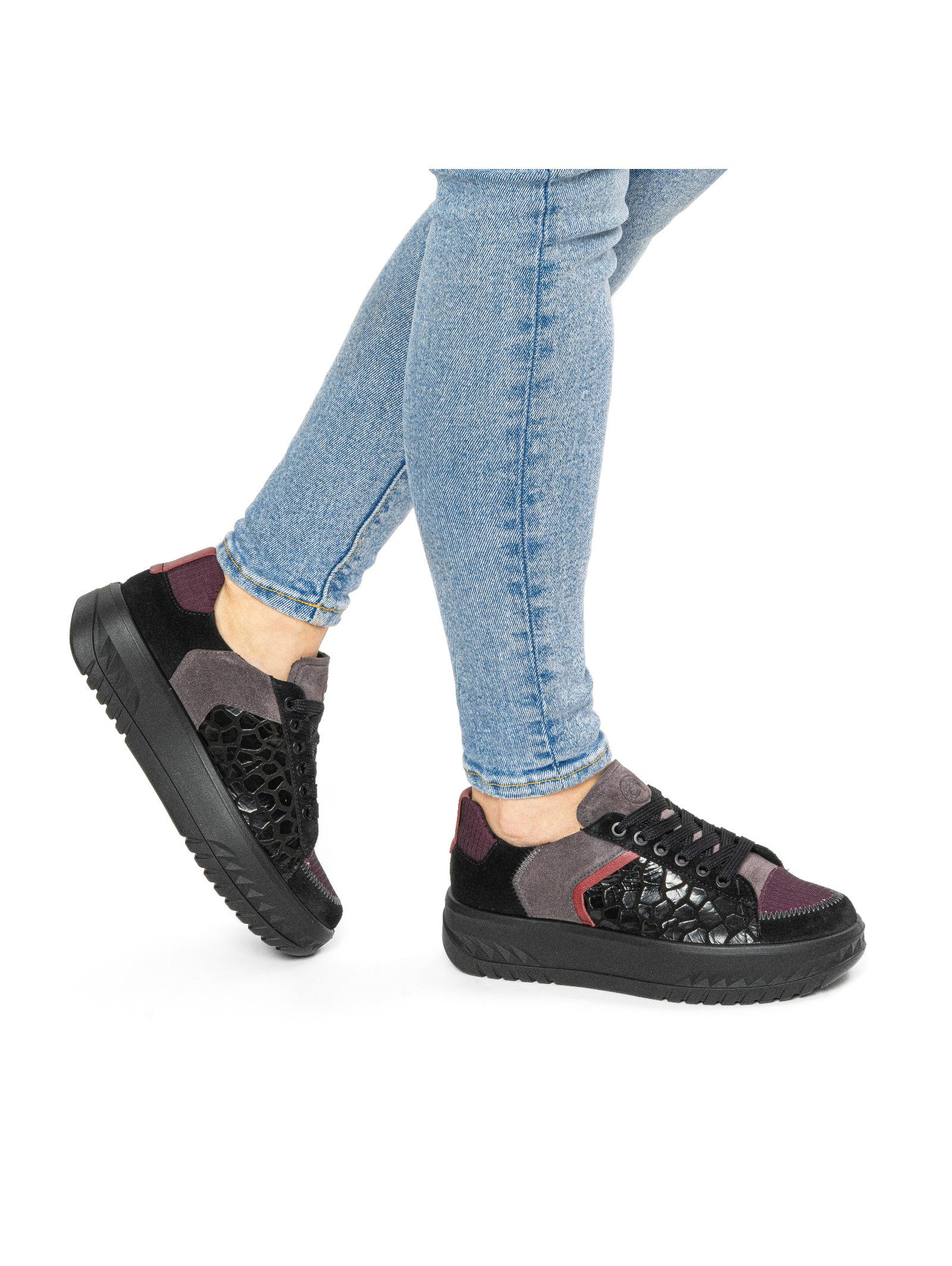 Ara Sneaker Veloursleder . Plateausneaker