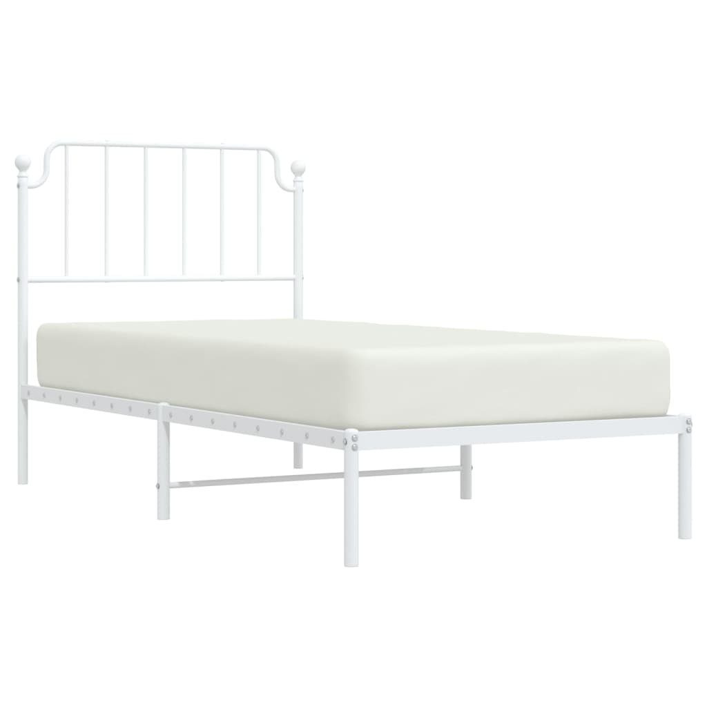 vidaXL Bett Bettgestell mit Kopfteil Metall günstig online kaufen