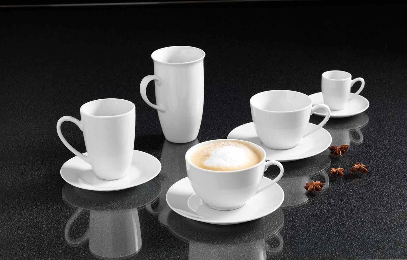 Ritzenhoff & Breker Untertasse Bianco Cappuccinountertassen ø 16.0 cm 4er Set, (4 St)