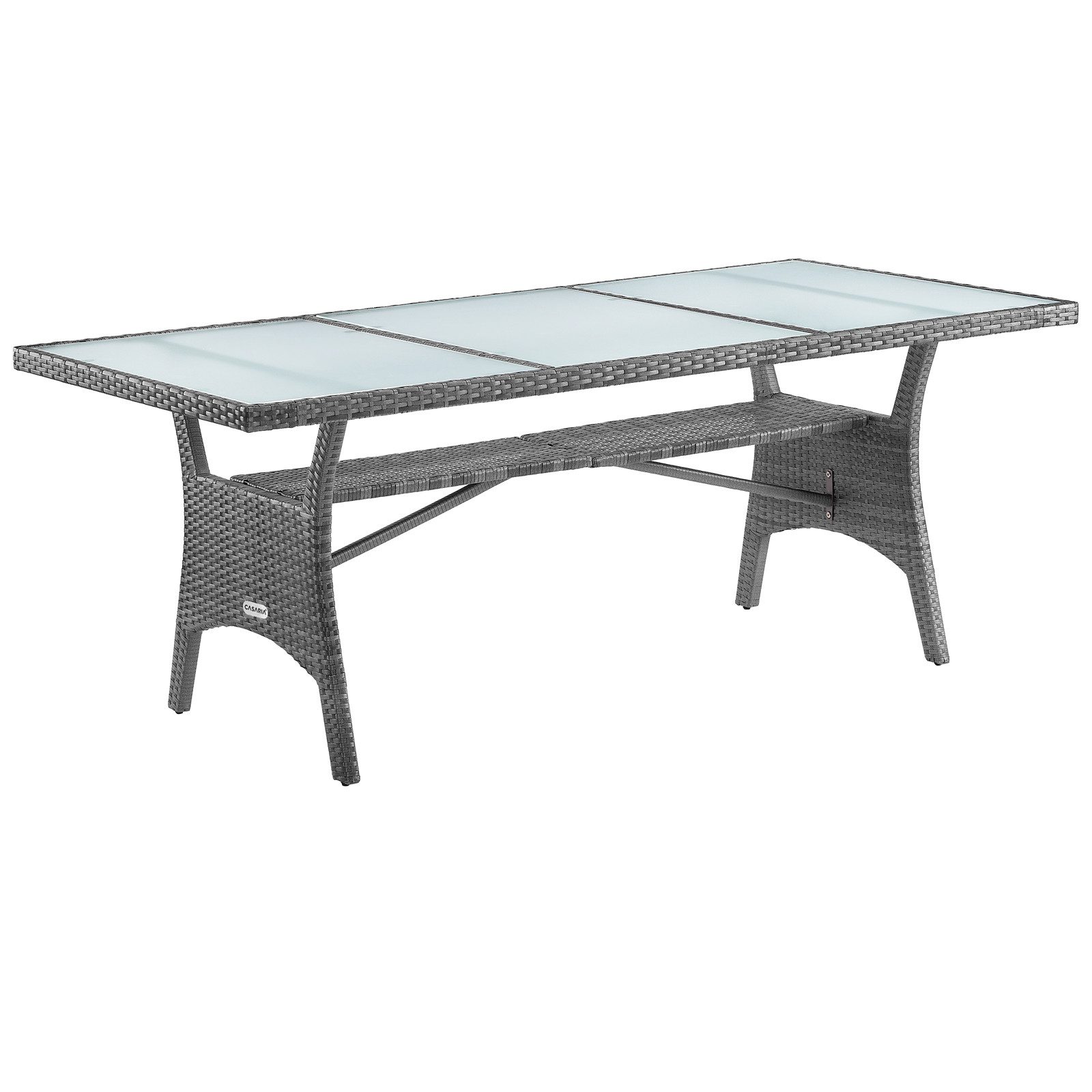 Casaria Gartentisch (1-St), Polyrattan 190x90x74 cm günstig online kaufen