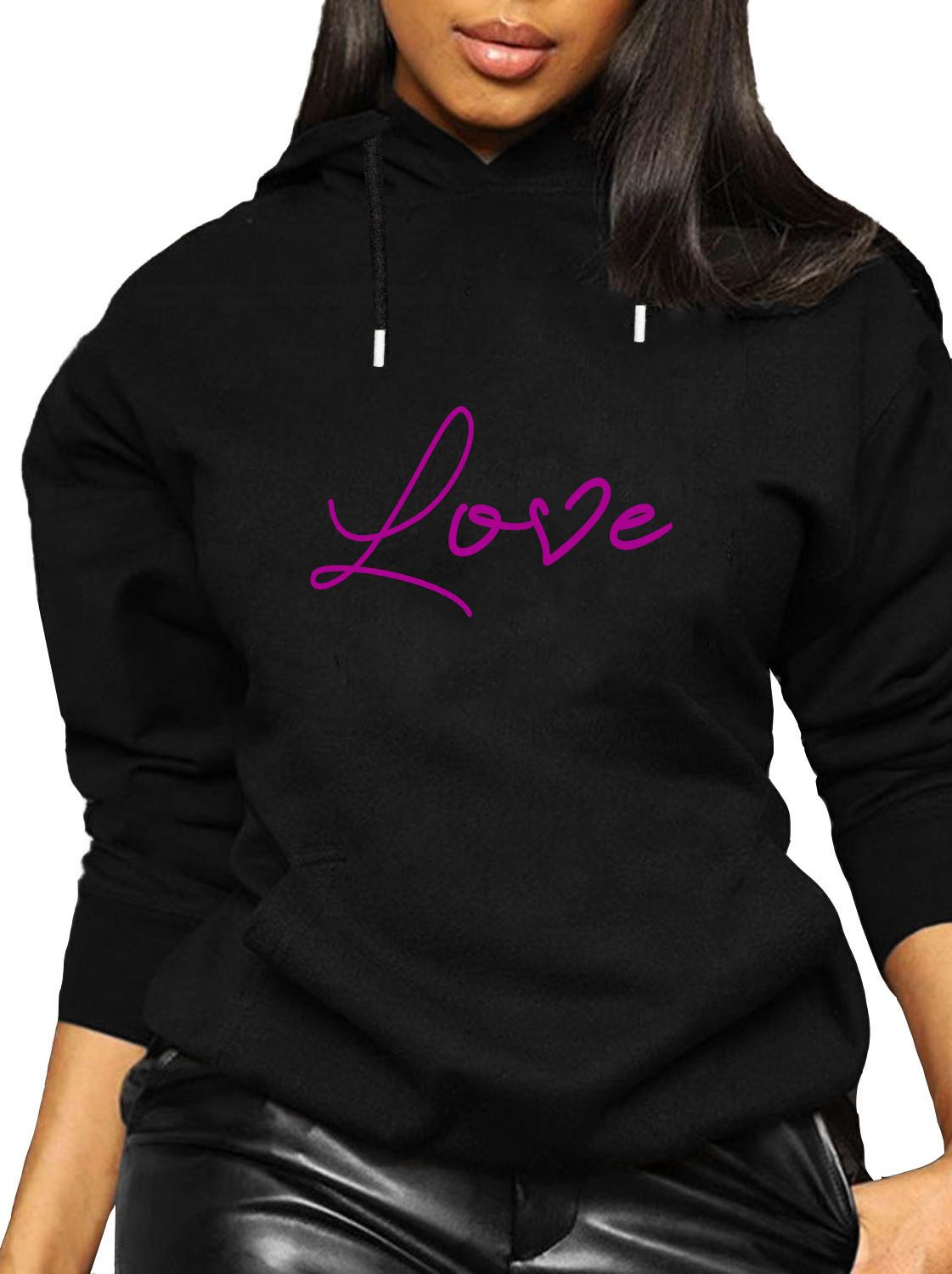 Kapuzenpullover Damen Winter Pullover Love