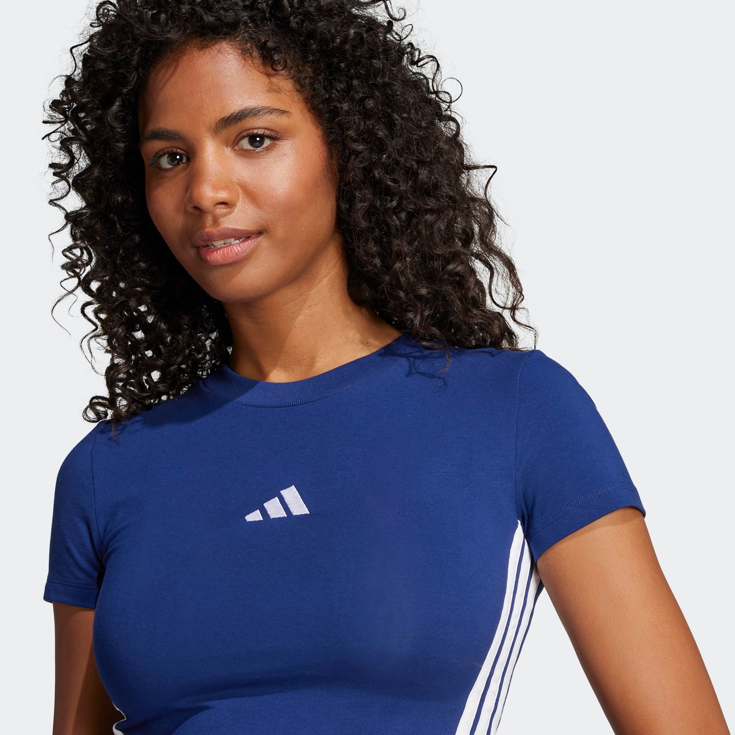 adidas Sportswear T-Shirt W 3S SJ BABY T schmale Passform, Rundhalsausschnitt, mit Elasthan-Anteil