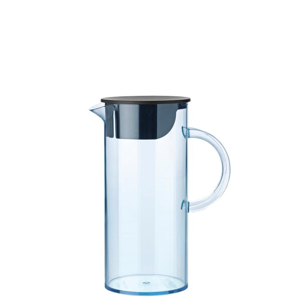 Stelton Kanne EM77, 1,5 l, mit Deckel, 1,5 Liter, Blau transparent, für Wasser und Saft