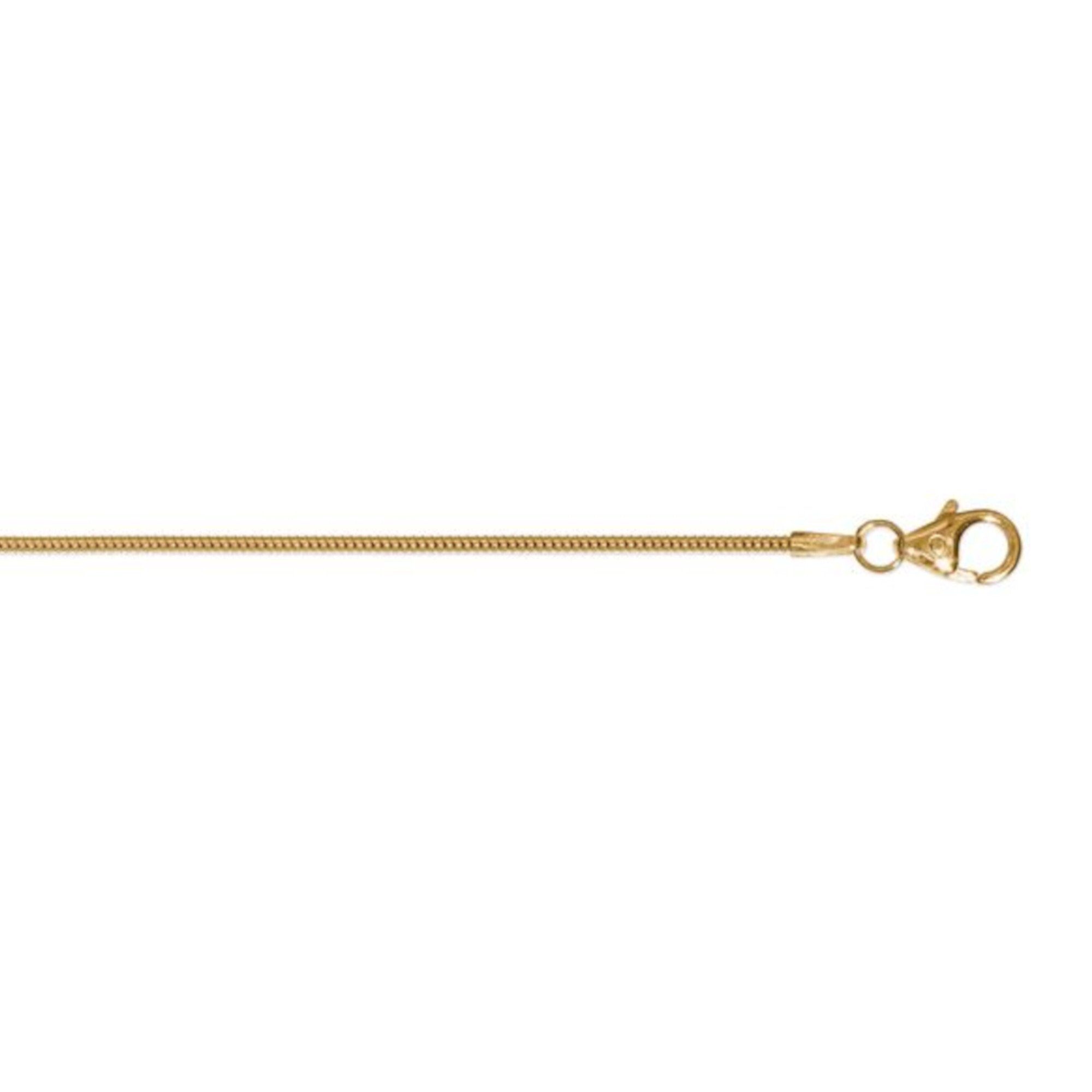 Valentinstagsgeschenk ONE ELEMENT Goldkette Halskette Schlangenkette aus 585 Gelbgold Ø 1,2 mm, Sanfte Linie – unaufdringlich und geschmackvoll, goldf