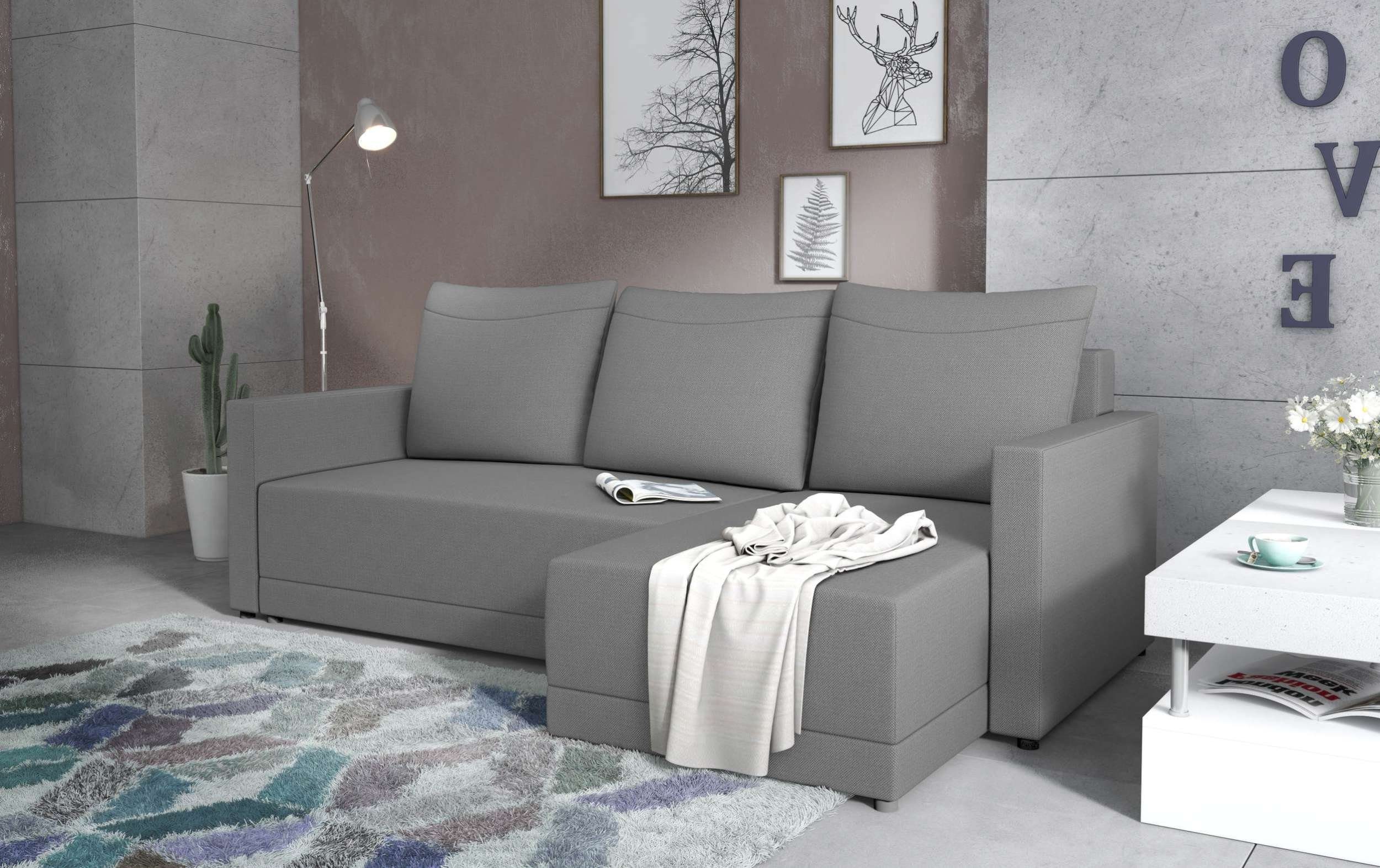 99rooms Ecksofa Tanita, L-Form, Eckcouch, mit Bettfunktion, Bettkasten, Ottomane links oder rechts bestellbar