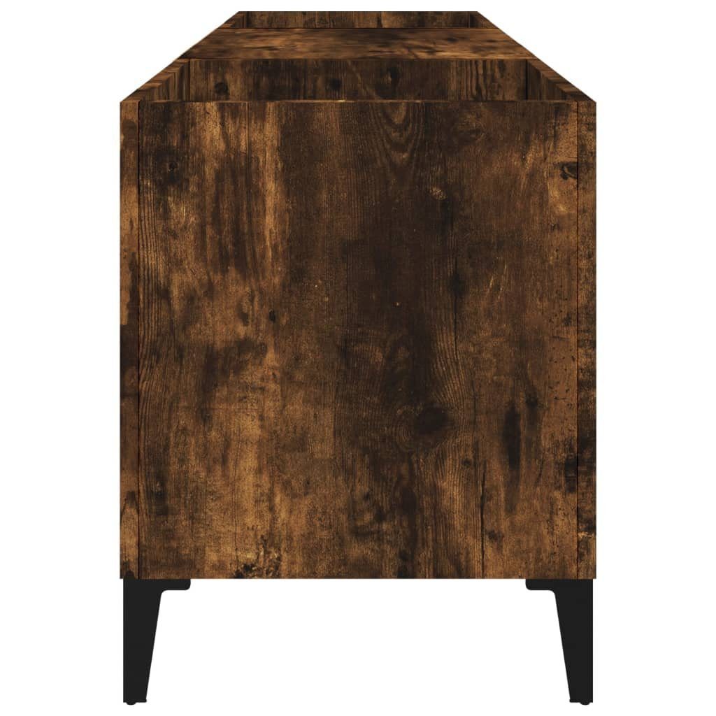 vidaXL Media-Regal Plattenschrank Räuchereiche Holzwerkstoff, 1-tlg. cm 121x38x48