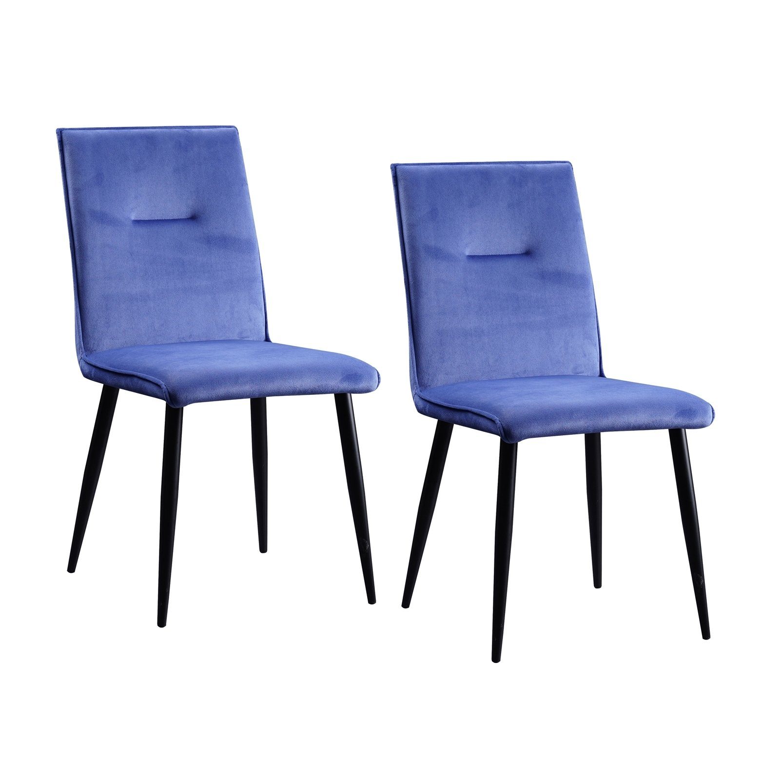 HTI-Living Esszimmerstuhl Stuhl Salinas Velvet 2er-Set (Set, 2 St), Esszimmerstuhl Samt Blau