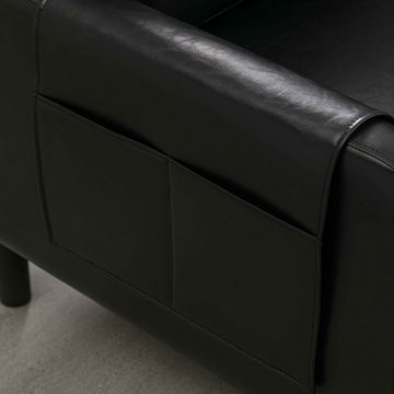 WISHDOR Chesterfield-Sofa Schlafsofa Ecksofa Wohnlandschaft Modulsofa, Modulares Sofa, Mit 3 Rückenpolstern und Stauraum