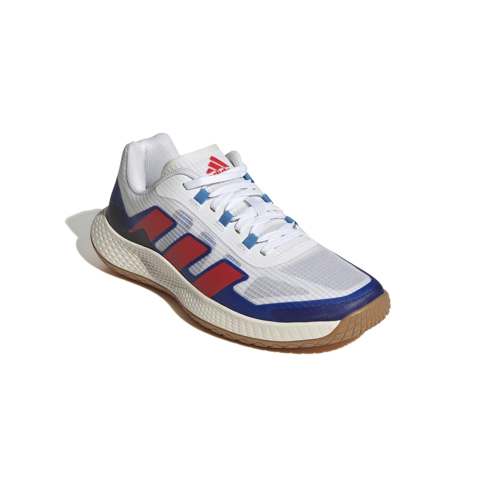 Hallen-Indoorschuhe ForceBounce 2.0 weiss/rot Herren Squashschuh