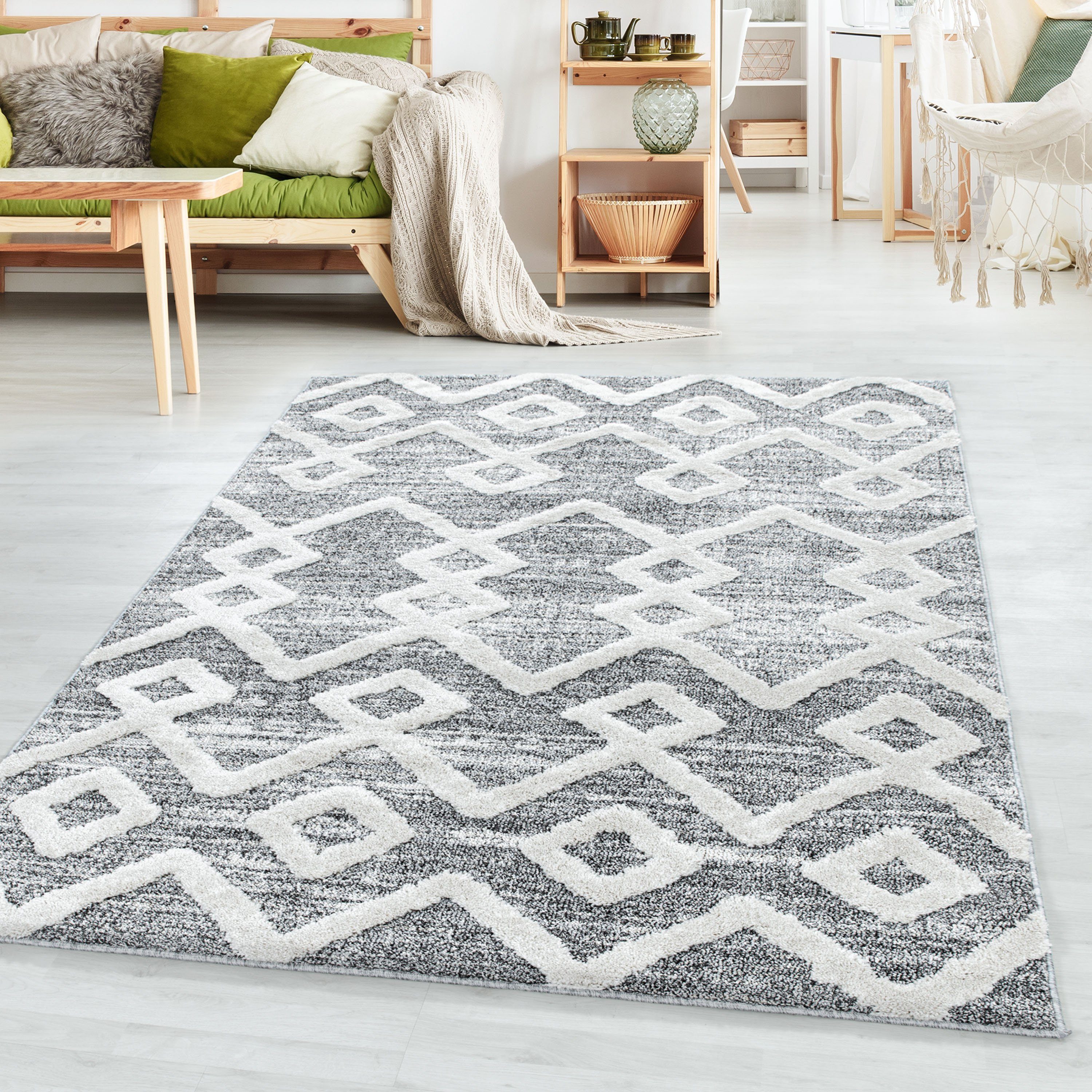 SIMPEX24 Teppich Boho Design, Läufer, Höhe: günstig online kaufen