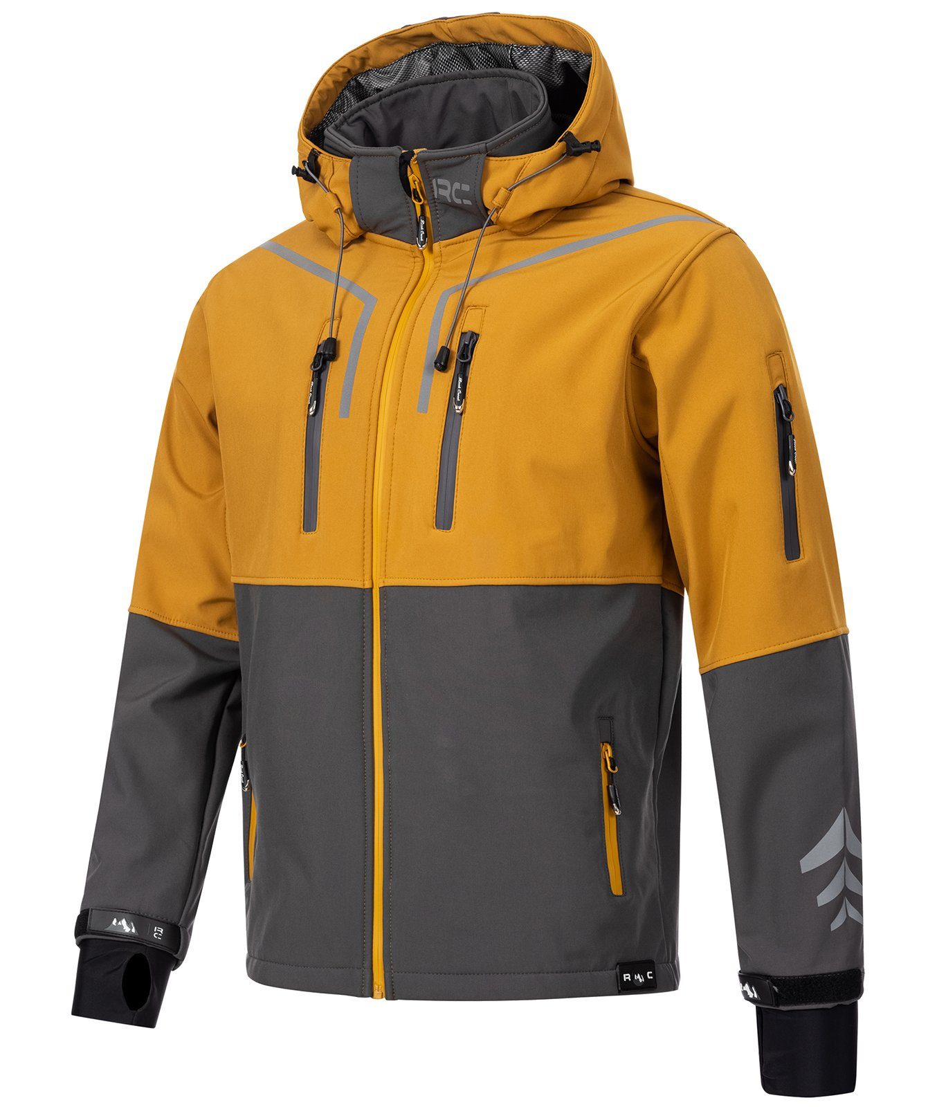 Softshelljacke Creek Herren Wanderjacke Rock Softshelljacke Anthrazit H-222