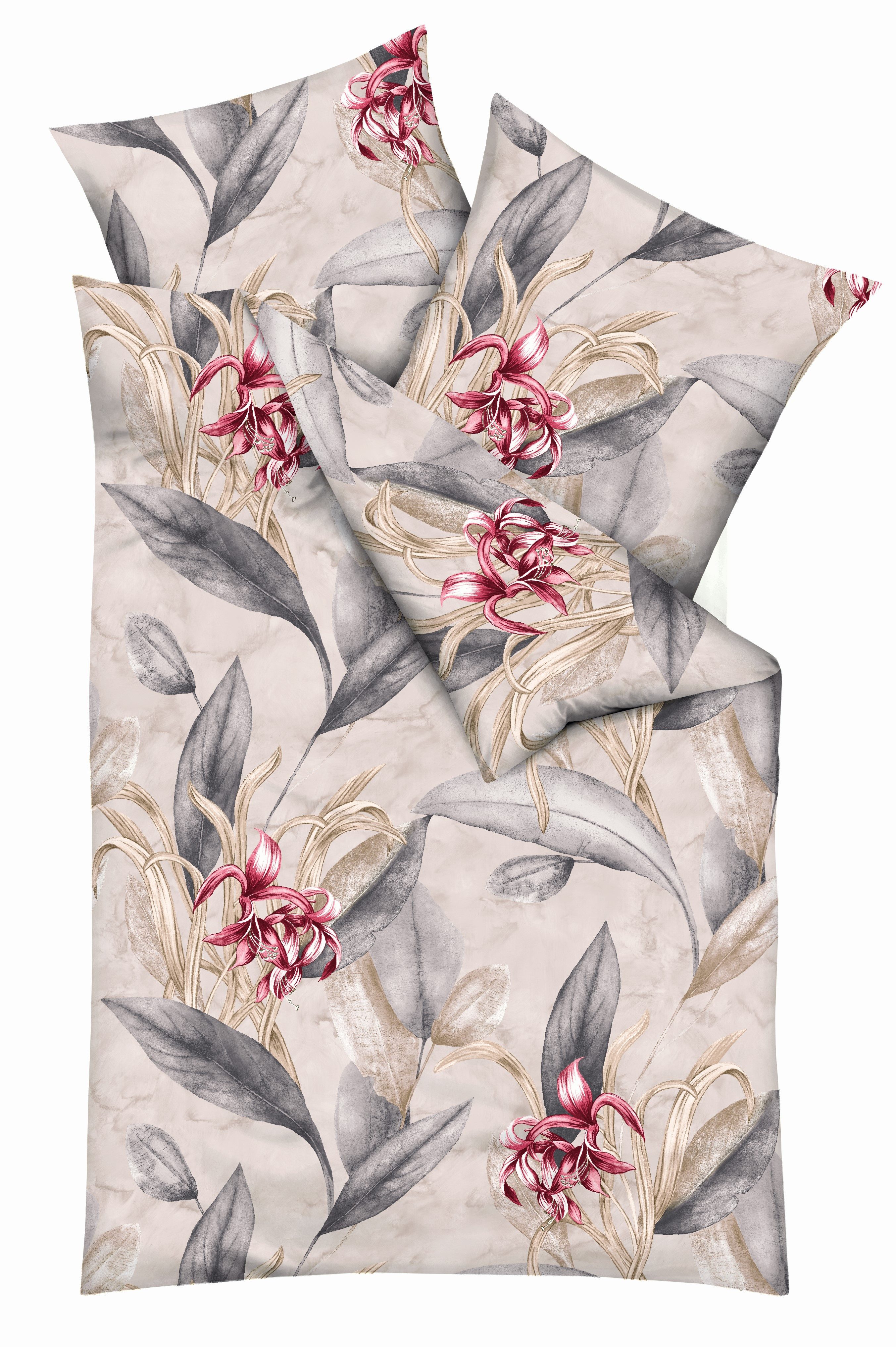 Kaeppel Bettwäsche Asmara, Feinbiber, 2 teilig, Mit großen Blumen