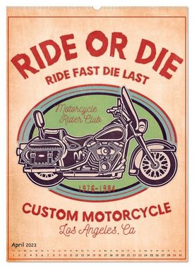 CALVENDO Wandkalender Motorrad Nostalgie (Premium, hochwertiger DIN A2 Wandkalender 2023, Kunstdruck in Hochglanz)