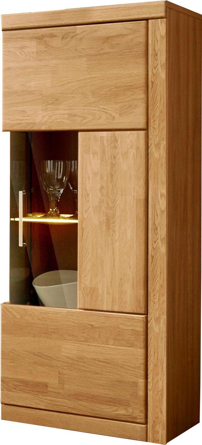 Home affaire Vitrine "Ribe,125cm hoch,35 cm tief,4 Fächer,1Glasboden variab günstig online kaufen