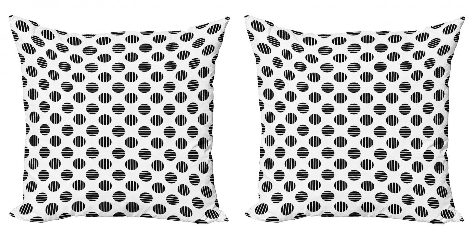 (2 Modern Digitaldruck, Doppelseitiger Kreis Stück), Kissenbezüge Abakuhaus moderne Abstrakt Accent