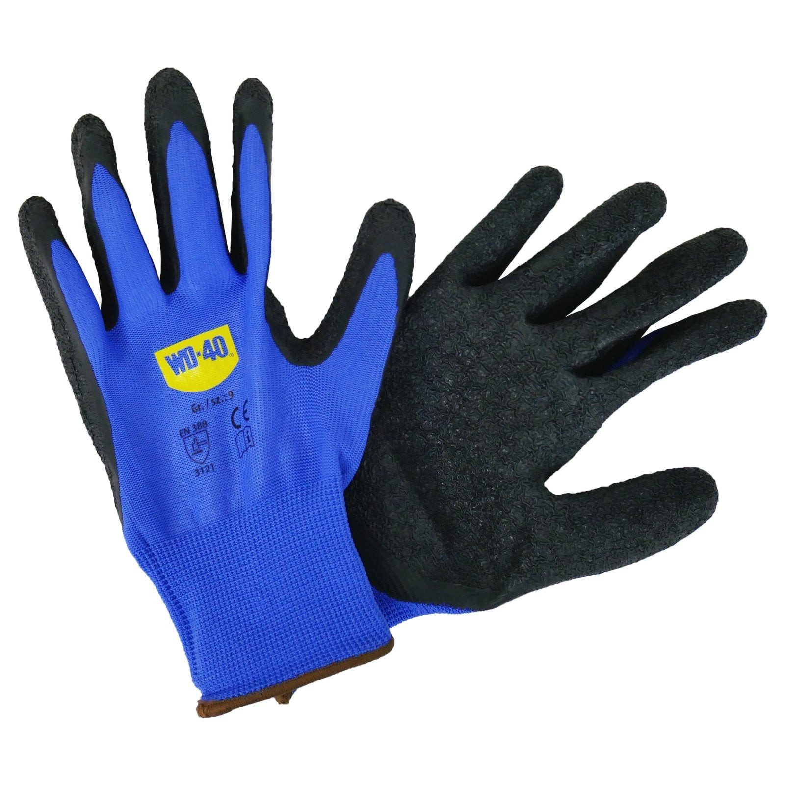 WD-40 Handschutz WD-40 Nylotex, Nylon-Latexhandschuh mit Strickbund Gr. 9 - WD40-HS