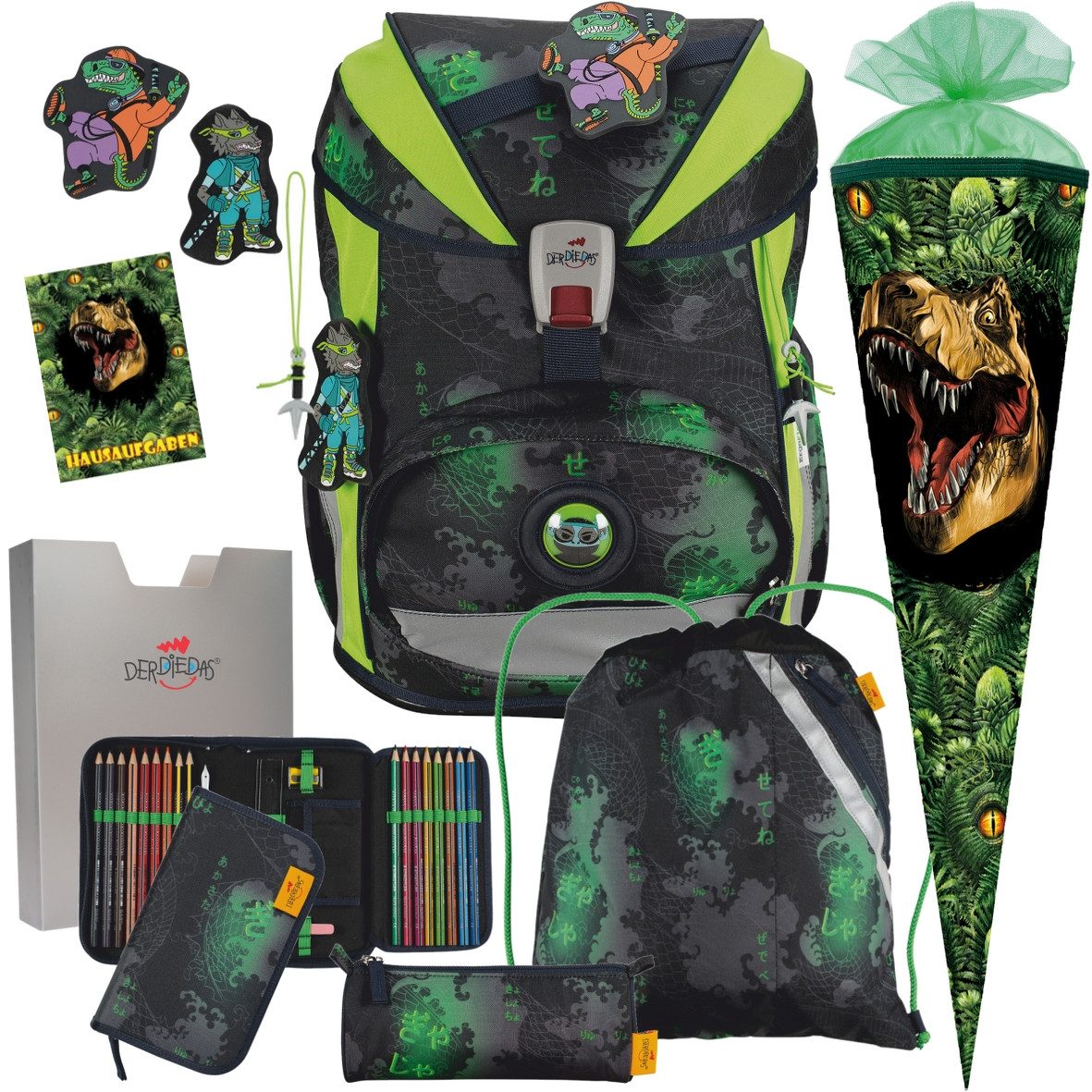 DerDieDas® Ранцы 1.Klasse ErgoFlex Superlight in unterschiedlichen Sets (7-tlg)