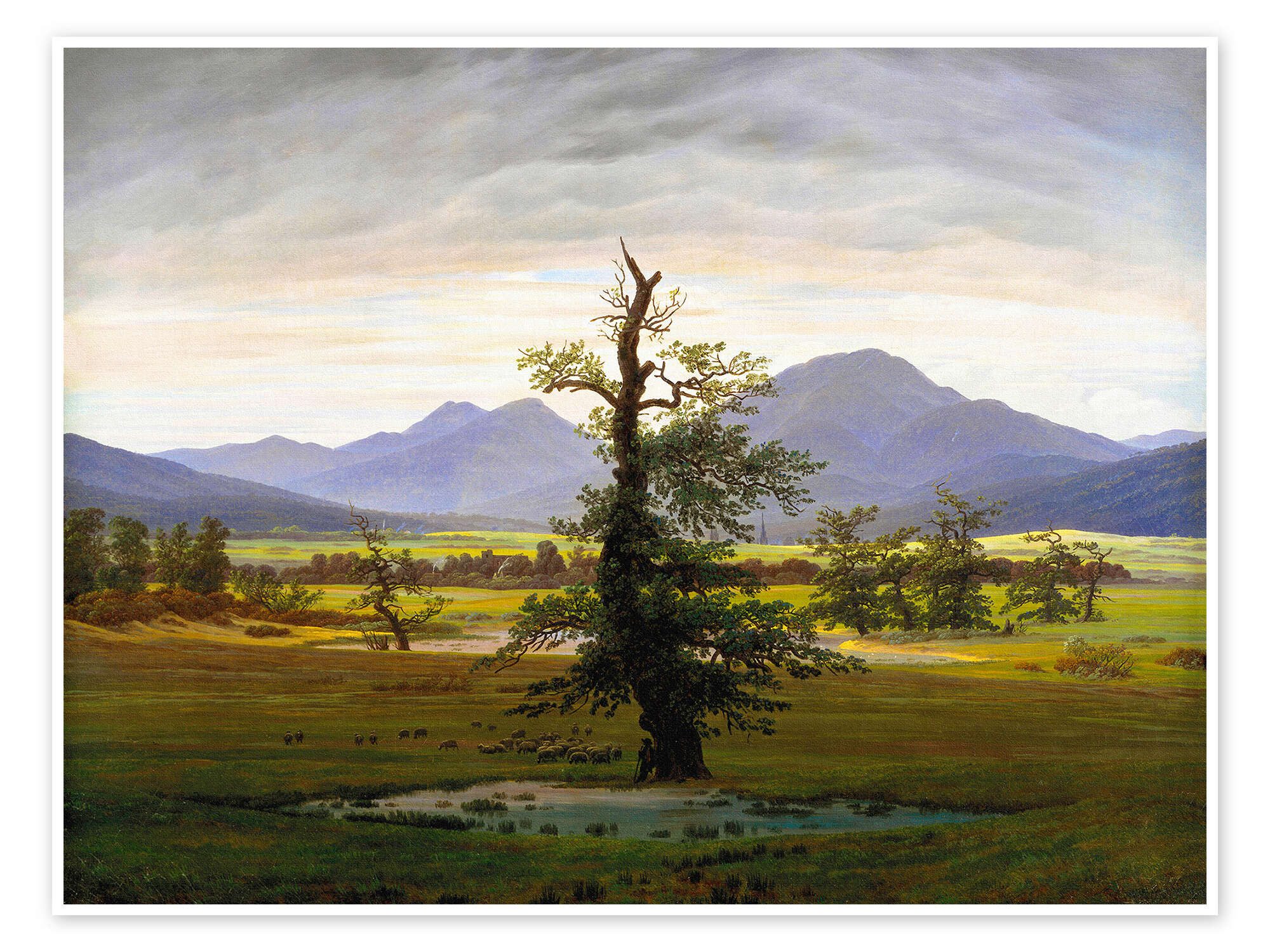 Posterlounge Poster Caspar David Friedrich, Einsamer günstig online kaufen